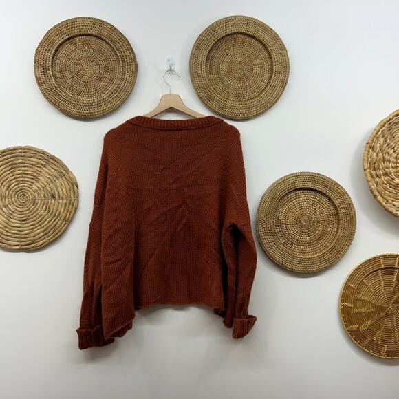 Wooden Ships Paola Buendia Cozy Crew Neck Oversized Weekend Knit Sweater S/M - Picture 2 of 7